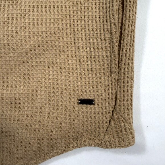 O’Neill Women’s XS Waffle Knit Jacket Shacket Tan Button Front NWT Neutral Cozy - Picture 6 of 16